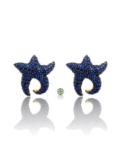 Sapphire Blue Starfish Earrings
