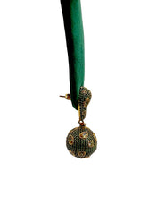 Emerald Green Pavé Peridot Drop Earrings