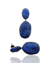 Sapphire Blue Pavé Drop Earrings