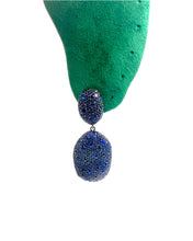 Sapphire Blue Pavé Drop Earrings