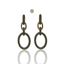 Peridot Paved Dangle Earrings