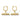 Textured T-Bar Hoop Earrings, 14K Gold Vermeil or White Rhodium-Plated Silver