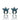 Starfish-shaped earrings with blue gemstones on a white background
