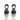 Natural Baroque Pearl Sapphire Blue Pavé Wild Cat Earrings