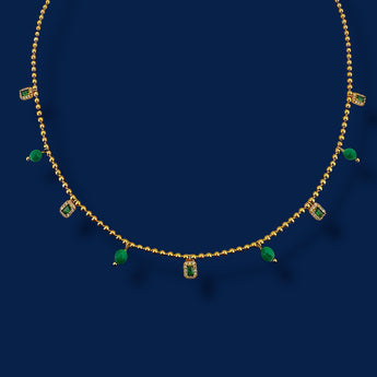 Celebrate connection, loyalty, and timeless bonds with our Emerald Green Zirconia Friendship Necklace — a meaningful piece designed to symbolize growth, harmony, and lasting friendship. Featuring vibrant green beads paired with sparkling emerald-toned zirconia charms, this necklace beautifully represents the strength and renewal found in true relationships.
The rich green hues are associated with balance, healing, and emotional connection, making this necklace the perfect gift to honour a close friend, sis