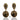 Black Pavé Citrine Drop Earrings