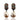 Pair of champagne pavé earrings with multicolour gemstone accents and iridescent baroque pearl drops
