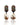 Pair of champagne pavé earrings with multicolour gemstone accents and iridescent baroque pearl drops