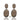 Champagne Pavé Stone Drop Earrings