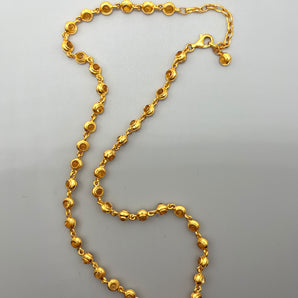 Citrine Dot Gold Vermeil Necklace