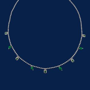 Celebrate connection, loyalty, and timeless bonds with our Emerald Green Zirconia Friendship Necklace — a meaningful piece designed to symbolize growth, harmony, and lasting friendship. Featuring vibrant green beads paired with sparkling emerald-toned zirconia charms, this necklace beautifully represents the strength and renewal found in true relationships.
The rich green hues are associated with balance, healing, and emotional connection, making this necklace the perfect gift to honour a close friend, sis