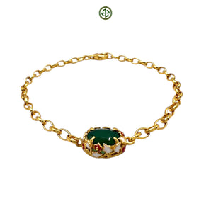 Green Onyx Charm Bracelet