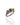 Trio gemstone ring in rhodium plated 925 sterling silver featuring citrine, green tourmaline and amethyst. Elegant and colourful ring for everyday wear. Available in US size 6.5 (UK M) with resizing options.