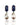 Pair of earrings with deep blue lapis lazuli pavé tops, multicolour gemstone accents and baroque pearl drops