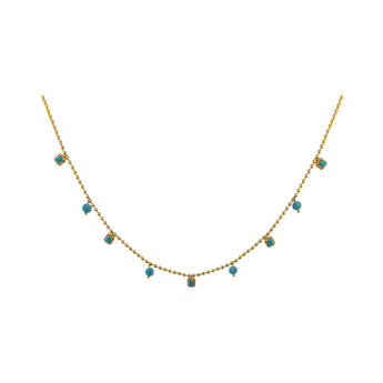 opal turquoise necklace, turquoise charm necklace, friendship necklace, opal necklace, dainty gemstone necklace, minimalist turquoise jewelry, sterling silver gemstone necklace, gold vermeil necklace, turquoise drop necklace, meaningful jewelry gift