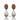 Orange Pavé Baroque Pearl Drop Earrings