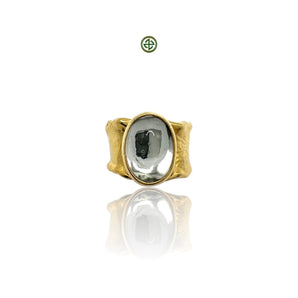 Prasiolite Gold Vermeil Ring