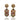 Radiant Multi-Colour Gemstone Pavé Drop Earrings