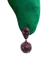 Ruby Pavé and Pink Quartz Drop Earrings