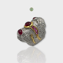 Ruby Stone White Rhodium Ring