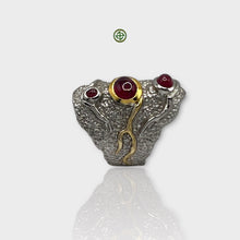 Ruby Stone White Rhodium Ring
