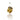 A rutilated gold quartz ring with a gold vermeil finish on a white background.