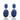 Sapphire Blue Pavé Drop Earrings