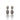 Luxury black rhodium sterling silver statement earrings set with AAA zirconia. Bold sparkle drop earrings perfect for evening & bridal wear.