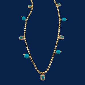 opal turquoise necklace, turquoise charm necklace, friendship necklace, opal necklace, dainty gemstone necklace, minimalist turquoise jewelry, sterling silver gemstone necklace, gold vermeil necklace, turquoise drop necklace, meaningful jewelry gift