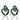 Twisted Green Pavé Earrings