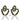 Twisted Peridot Green Pavé Earrings