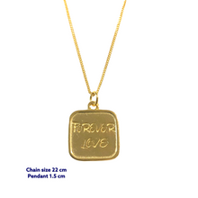 Square Rose Gold Coin Necklace