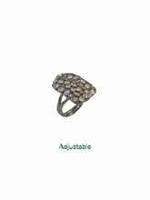Square White Zircon Pavel Statement Rings