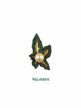 Leaf Pearl Green Zircon Statement Rings