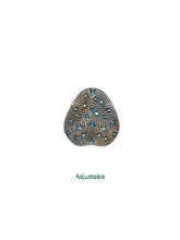 Bareah Aqua Blue Statement Rings