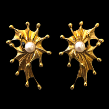 Starfish Yellow Pearl Earrings