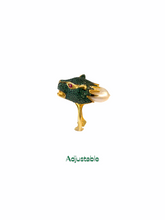 Baroque Pearl Green Statement Ring