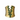 A gold vermeil ring with baguette green zirconia stones set in an oxidized texture design.