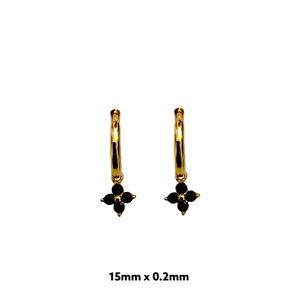 Flower Colourful Zirconia Drop Earrings