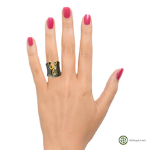 Raw Diamond Cuff Roman Ring