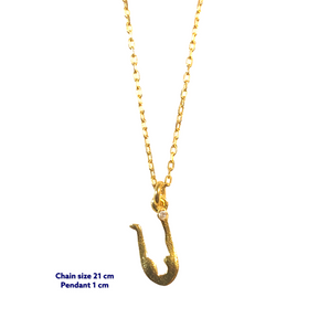 Yoga Letter U Necklace