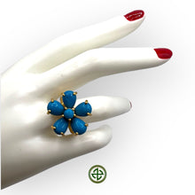 Turquoise Daisy Ring