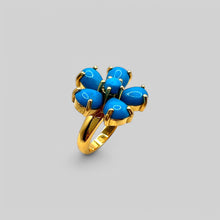 Turquoise Daisy Ring