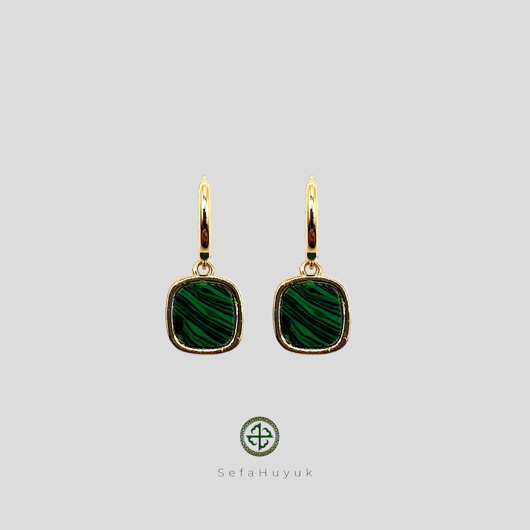 Malachite Earrings