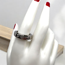 Raw Black Tourmaline Borz Ring