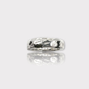 Raw Black Tourmaline Borz Ring