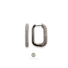 Square Pave Earrings