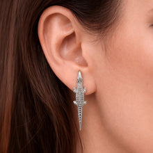 Elegant crocodile earrings crafted in 18K gold vermeil or sterling silver with sparkling baguette-cut zirconia. Unique statement jewelry perfect for layering and everyday luxury.