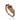 Trio gemstone ring in 18K gold vermeil on 925 sterling silver featuring citrine, ruby and amethyst. Elegant and colourful ring for everyday wear. Available in US size 7.5 (UK P) with resizing options.
