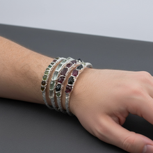 925 Silver Borz Bracelet – Raw Gemstone Cuff